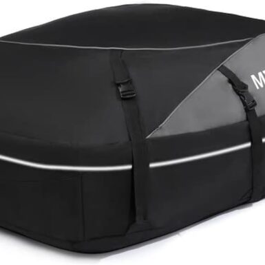 MIDABAO 20 Cubic Waterproof Duty Car Roof Top Carrier-Car Cargo Roof Top Bag, Waterproof & Coated Zippers includes Anti Slip Mat with or without Racks (20 Cubic Feet)