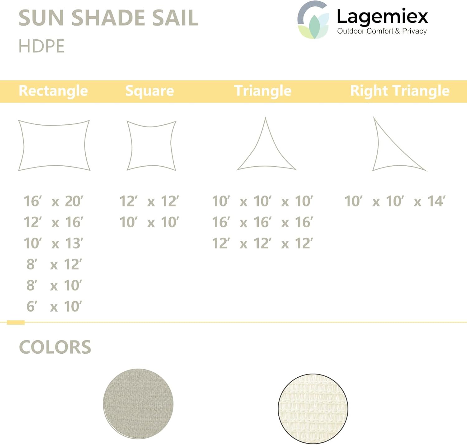 Shade Sail 8'x10' Sun Shade Sail, Permeable Shade Sails HDPE UV Block Sunshade Outdoor Patio Canopy Sun Cover for Backyard, Garden, Porch, Sand - Image 5