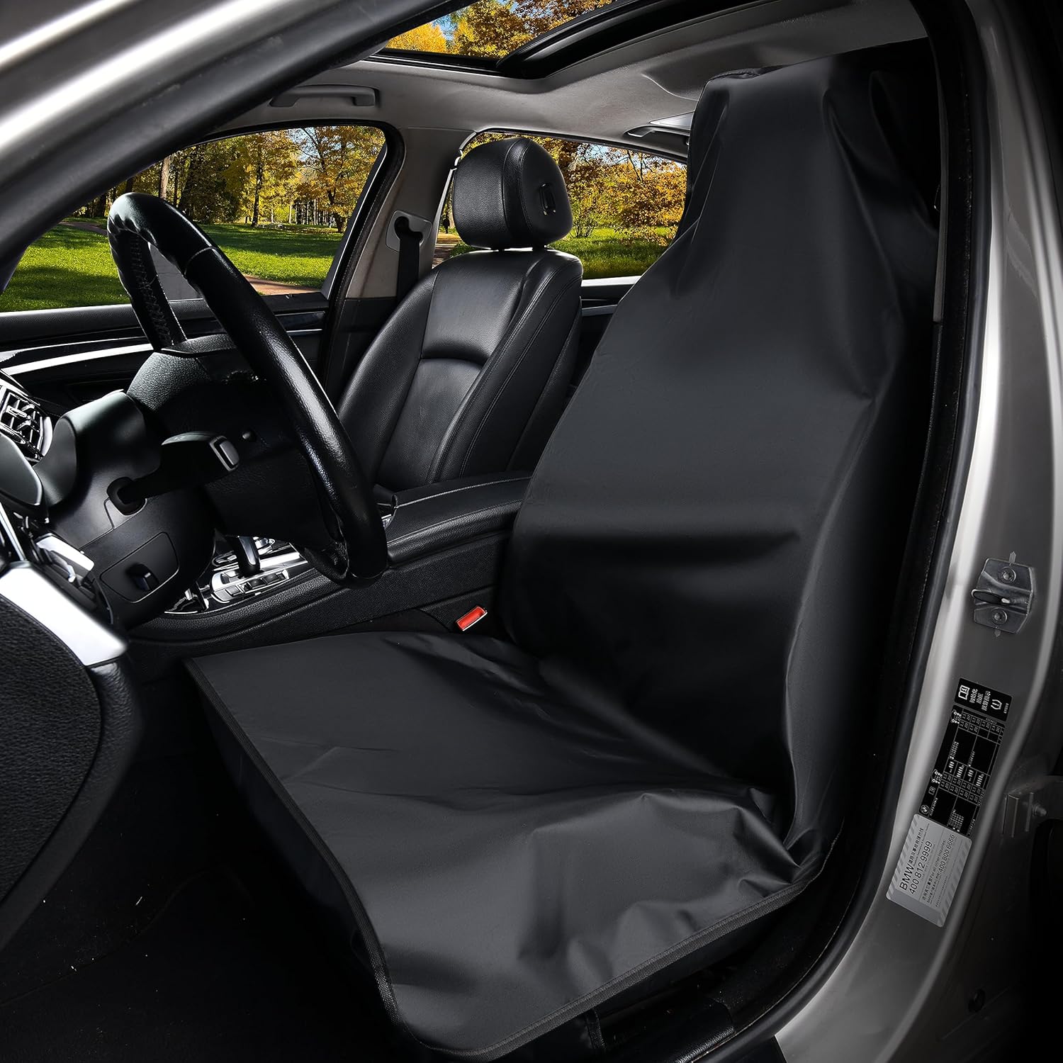 Magca Car Seat Cover Protector, Front Seat, Black, Pack of 1 | Waterproof, Universal Car Seat - Image 3